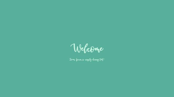 Welcome Font