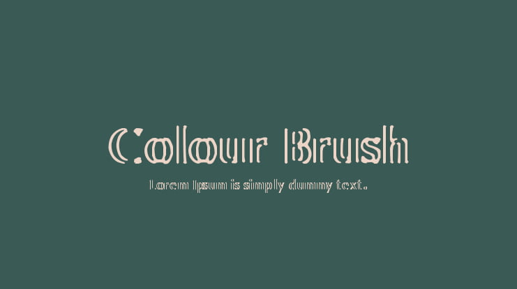 Colour Brush Font