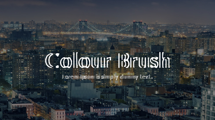 Colour Brush Font