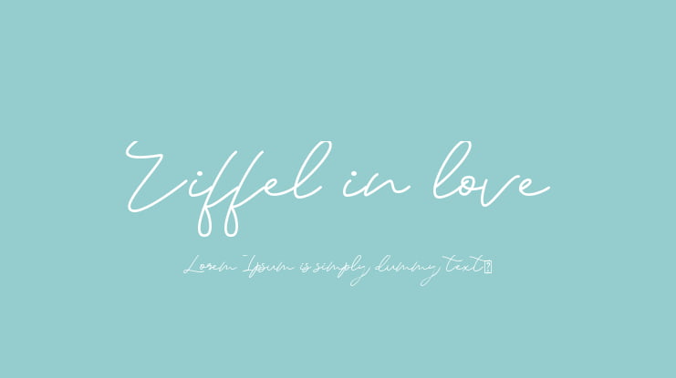Eiffel in love Font