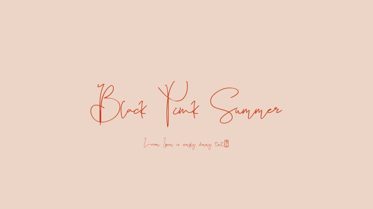 Black Pink Summer Font