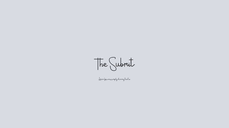 The Submit Font