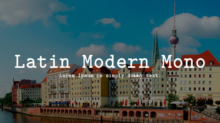 Latin Modern Mono Font Family