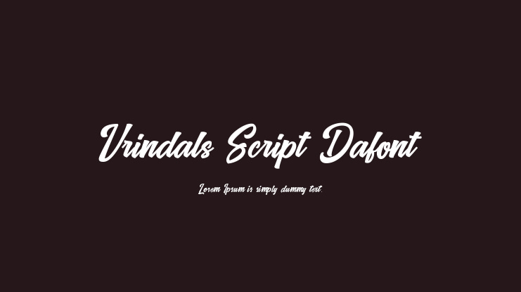 Vrindals Script Dafont Font