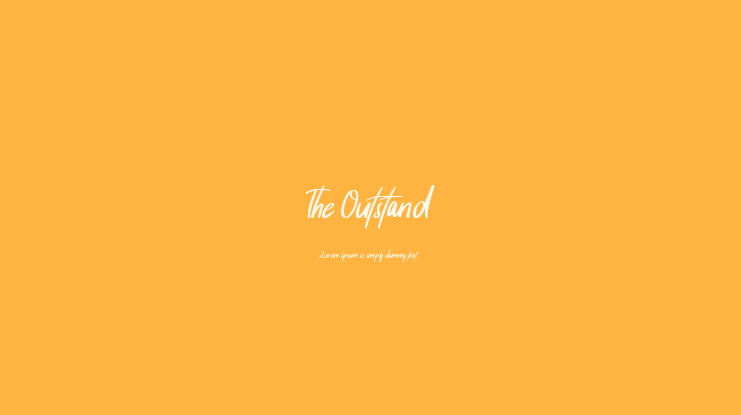 The Outstand Font