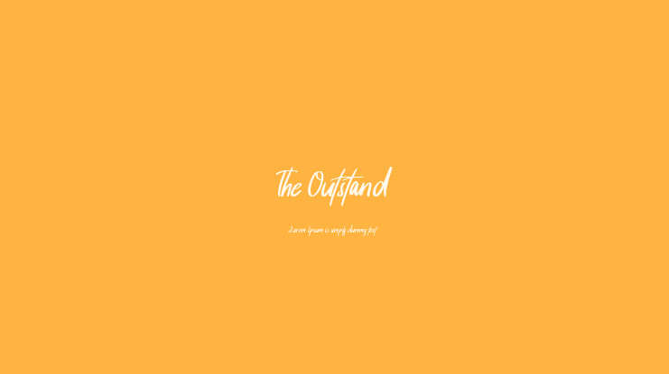 The Outstand Font