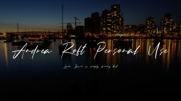 Andrea Roft Personal Use Font