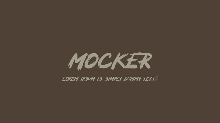 MOCKER Font