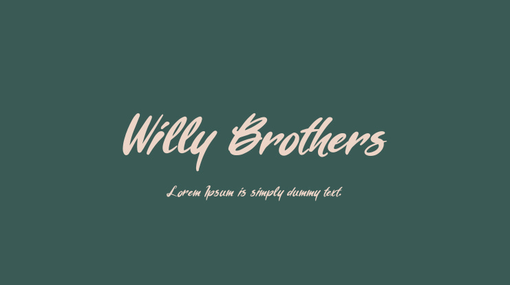 Willy Brothers Font