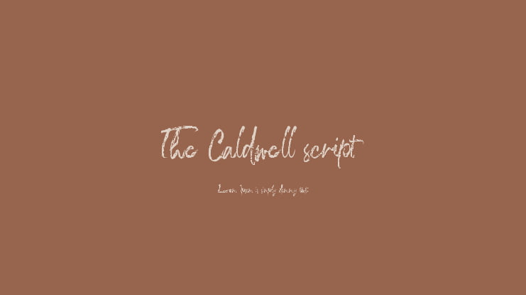 The Caldwell script Font