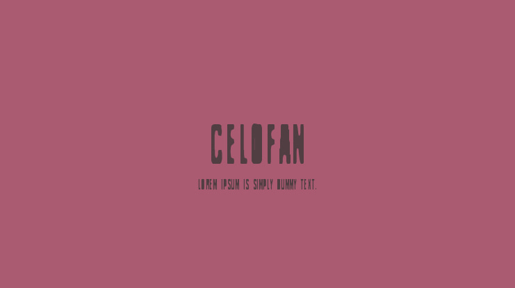 Celofan Font