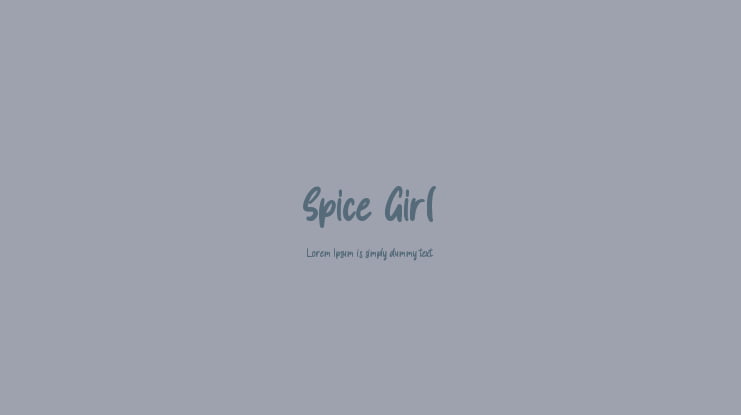 Spice Girl Font