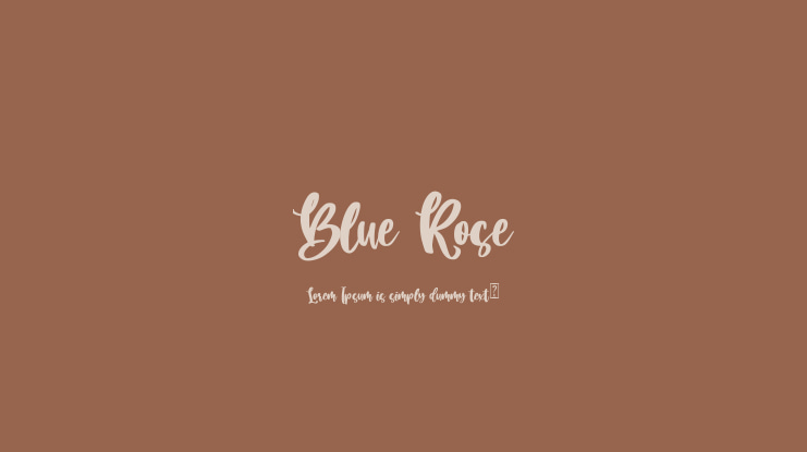 Blue Rose Font