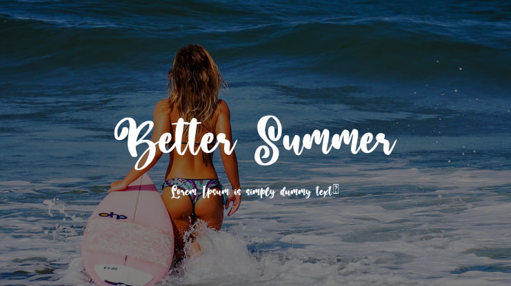 Better Summer Font
