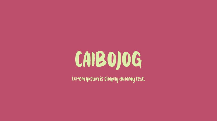 CAIBOJOG Font