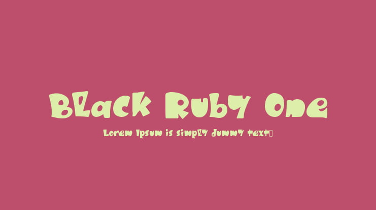 Black Ruby One Font