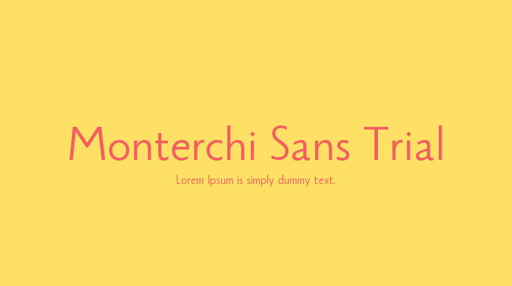 Monterchi Sans Trial Font Family