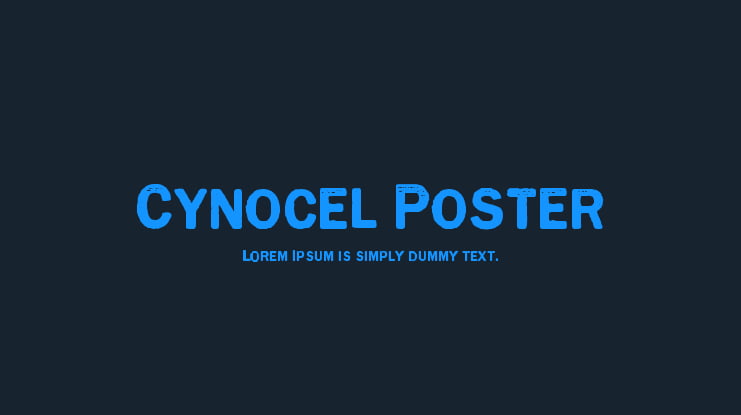 Cynocel Poster Font