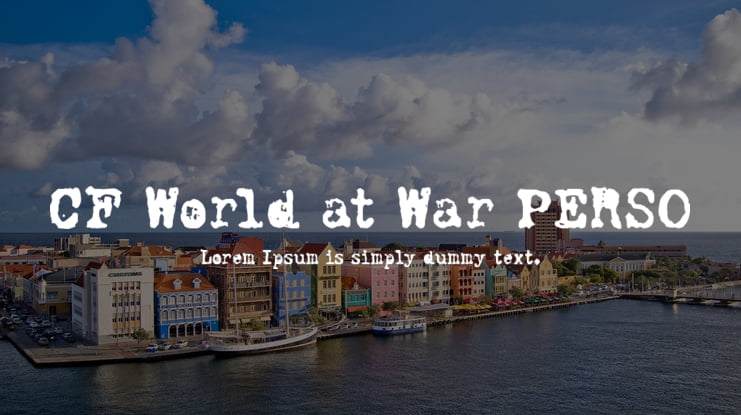 CF World at War PERSO Font
