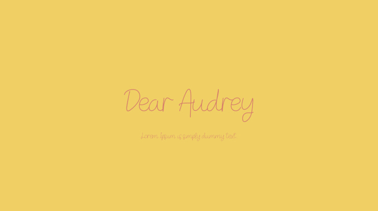 Dear Audrey Font