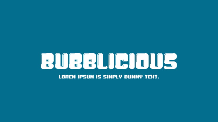 Bubblicious Font Family