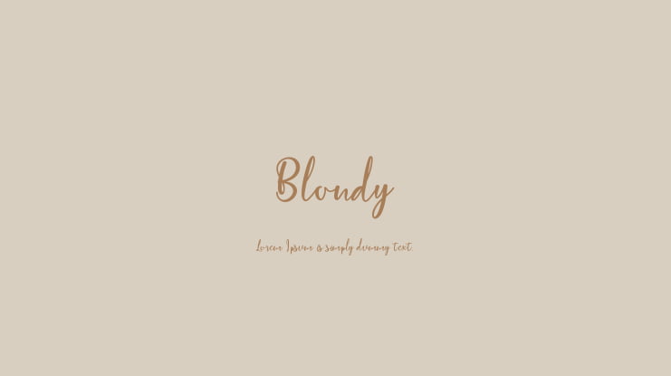 Blondy Font Family