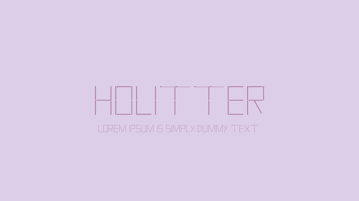 Holitter Font