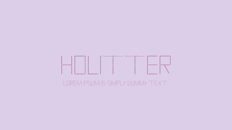 Holitter Font