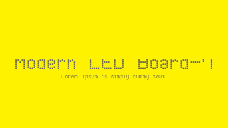 Modern LED Board-7 Font