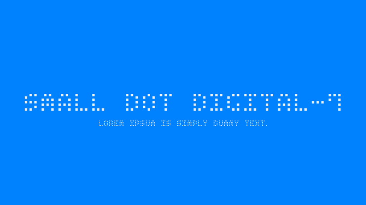 Small Dot Digital-7 Font