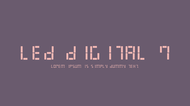 LED Digital 7 Font Family