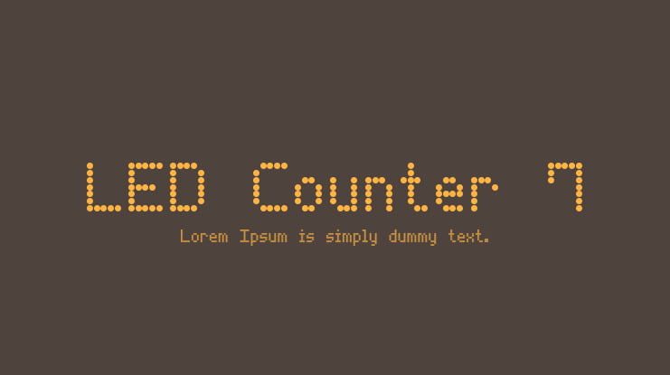 LED Counter 7 Font Family
