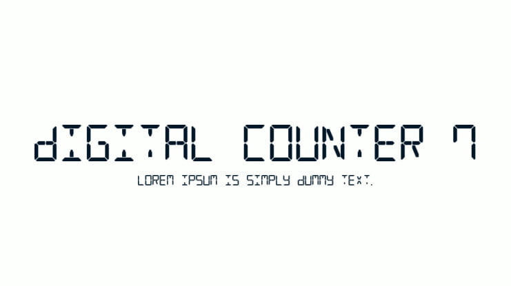 Digital Counter 7 Font Family