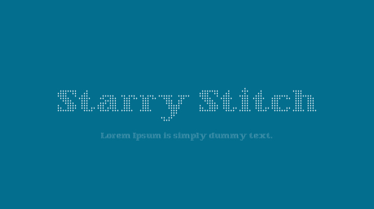 Starry Stitch Font