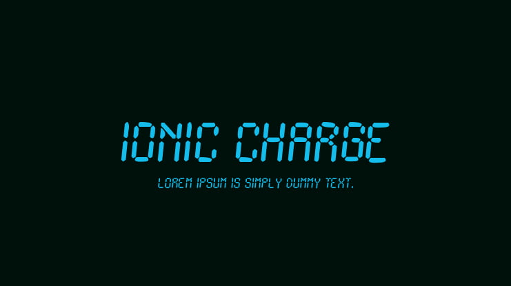 Ionic Charge Font