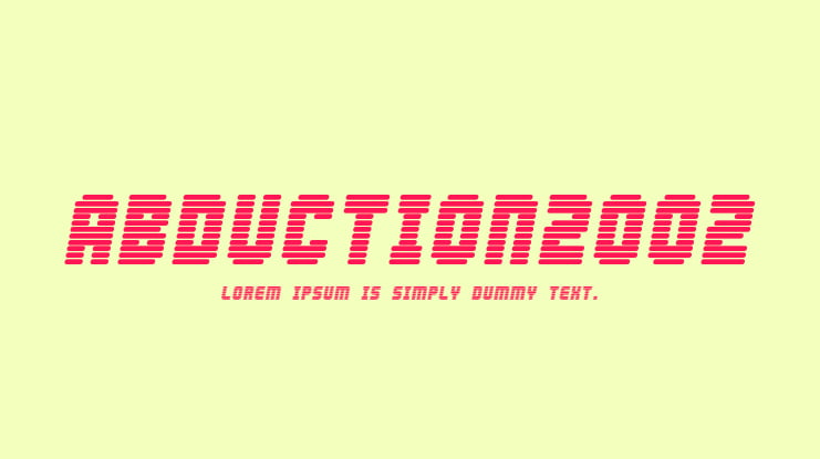 Abduction2002 Font