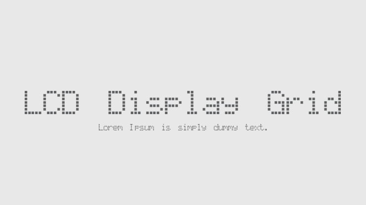 LCD Display Grid Font