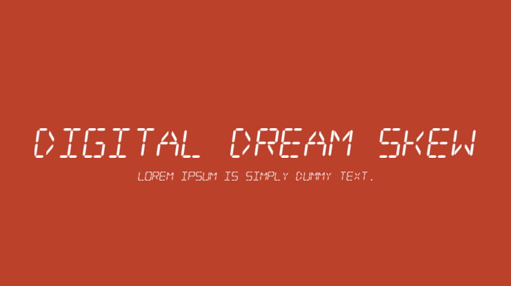 Digital dream Skew Font