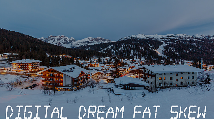 Digital dream Fat Skew Narrow Font