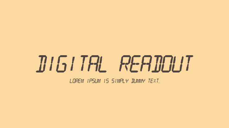 Digital Readout Font