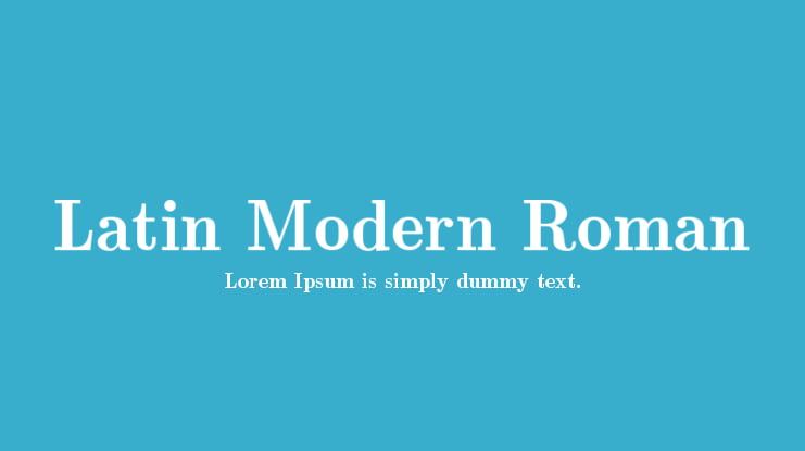 Latin Modern Roman Font Family