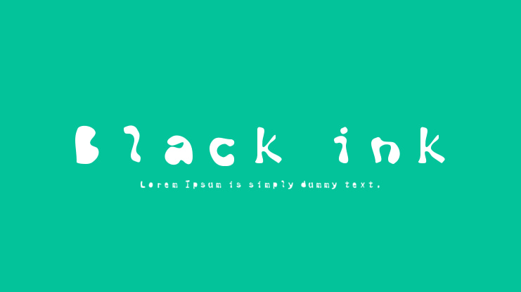 Black ink Font
