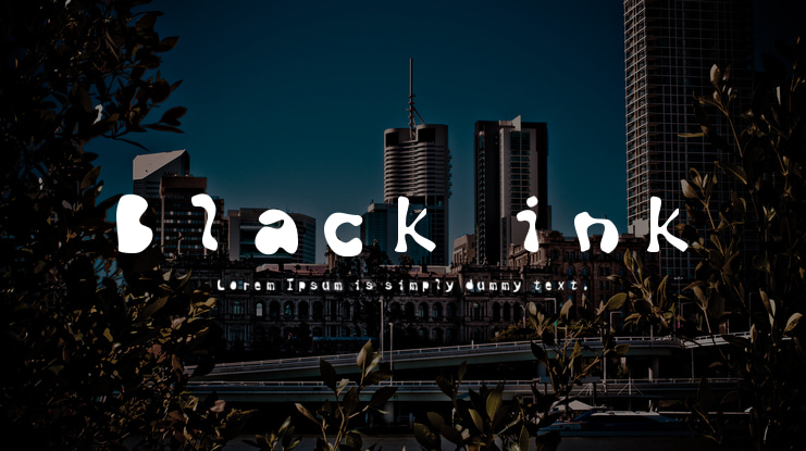 Black ink Font