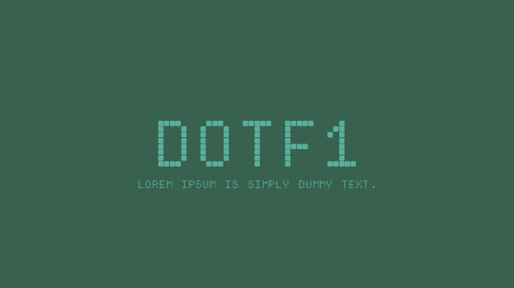Dotf1 Font