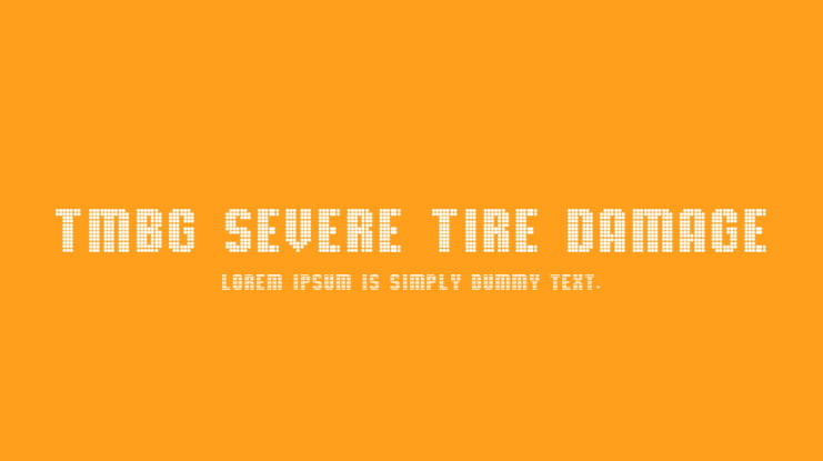 TMBG Severe Tire Damage Font