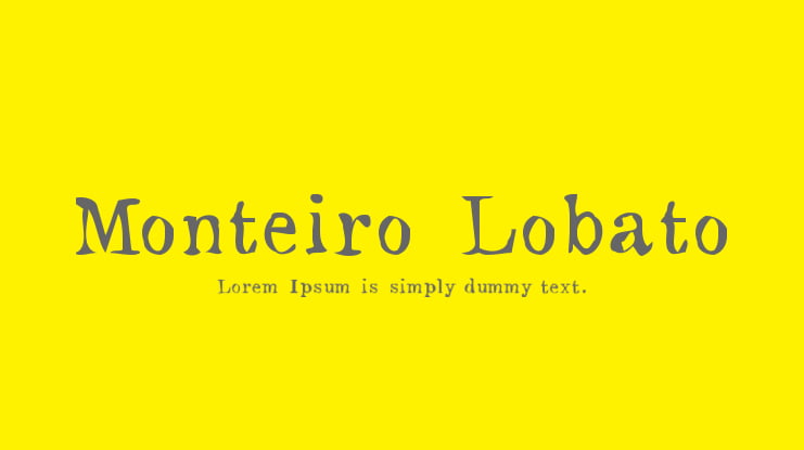 Monteiro Lobato Font