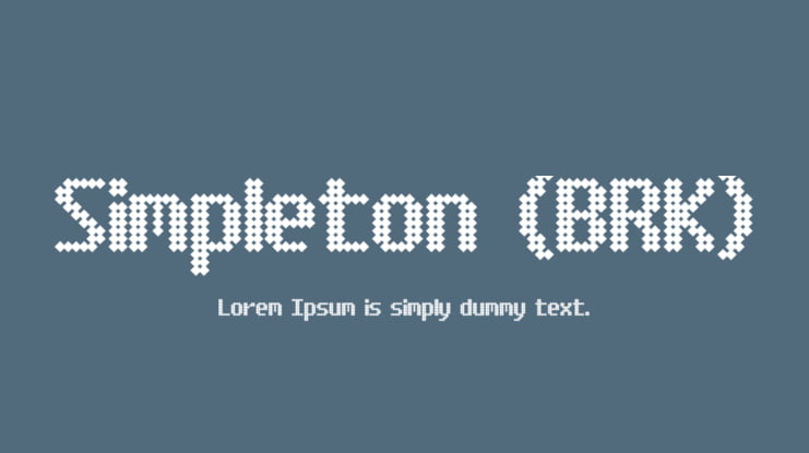 Simpleton (BRK) Font