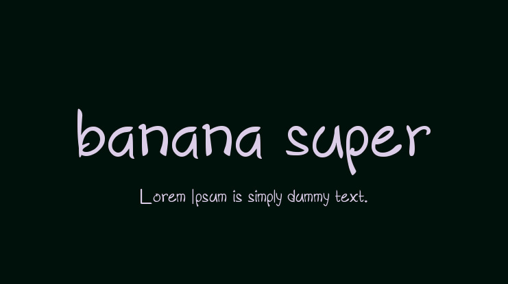 banana super Font