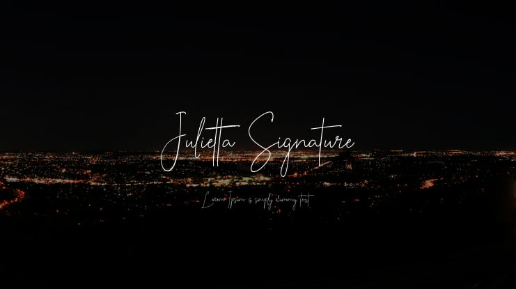 Julietta Signature Font