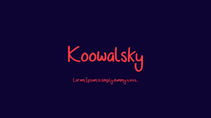 Koowalsky Font